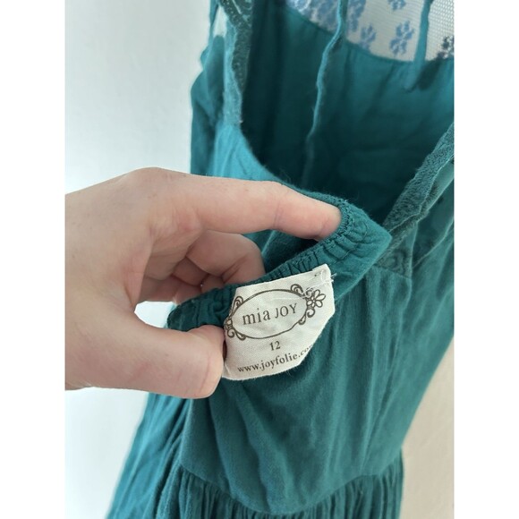 Joyfolie Mia Joy CATRIN DRESS Blue Size 12 Girls Tiered Lace Ruffle Photoshoot - Picture 4 of 6